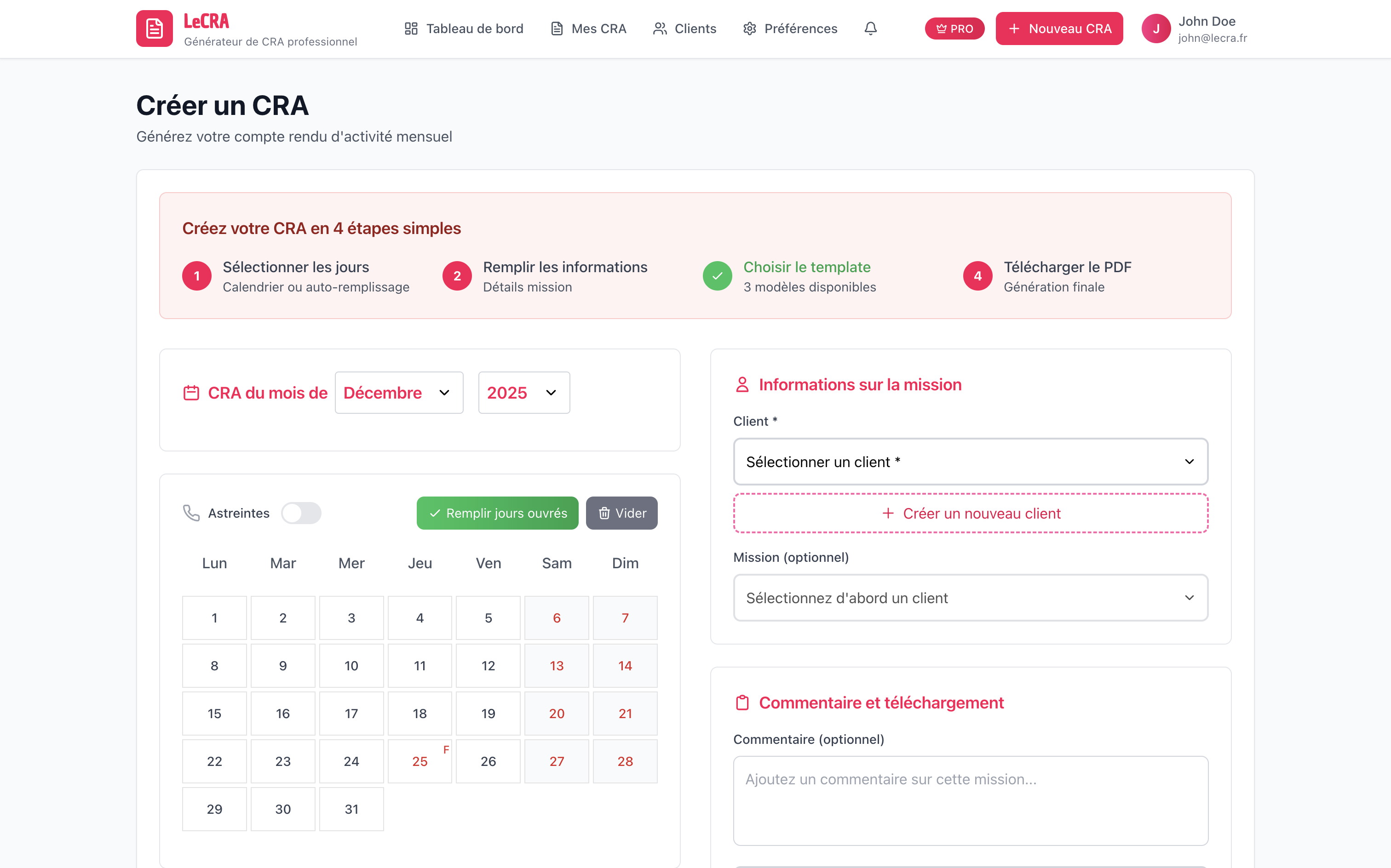 Le CRA - Capture d'écran 3