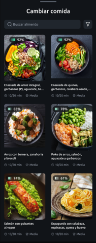 INDYA Software - App móvil de seguimiento del cliente. Cambio de recetas