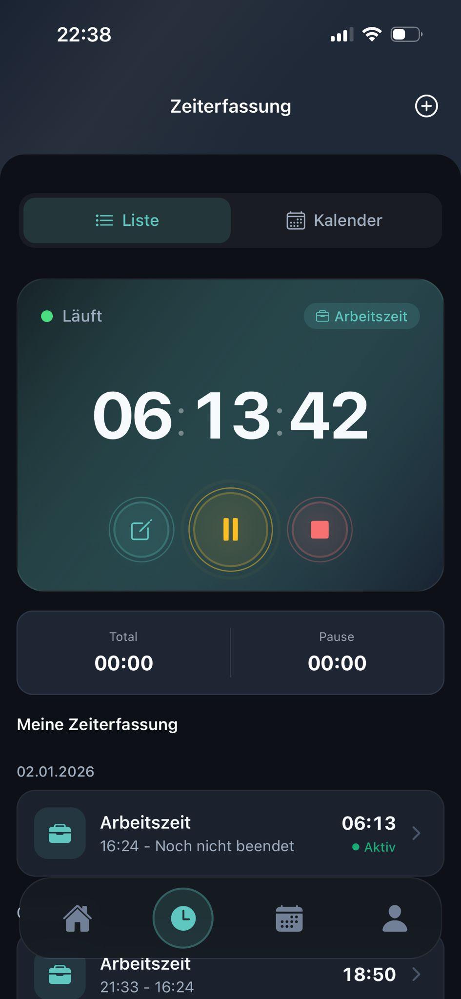 cashwerk.io - Unsere Zeiterfassung in der cashwerk App, for Android and Apple. Start/Stop oder manuell.