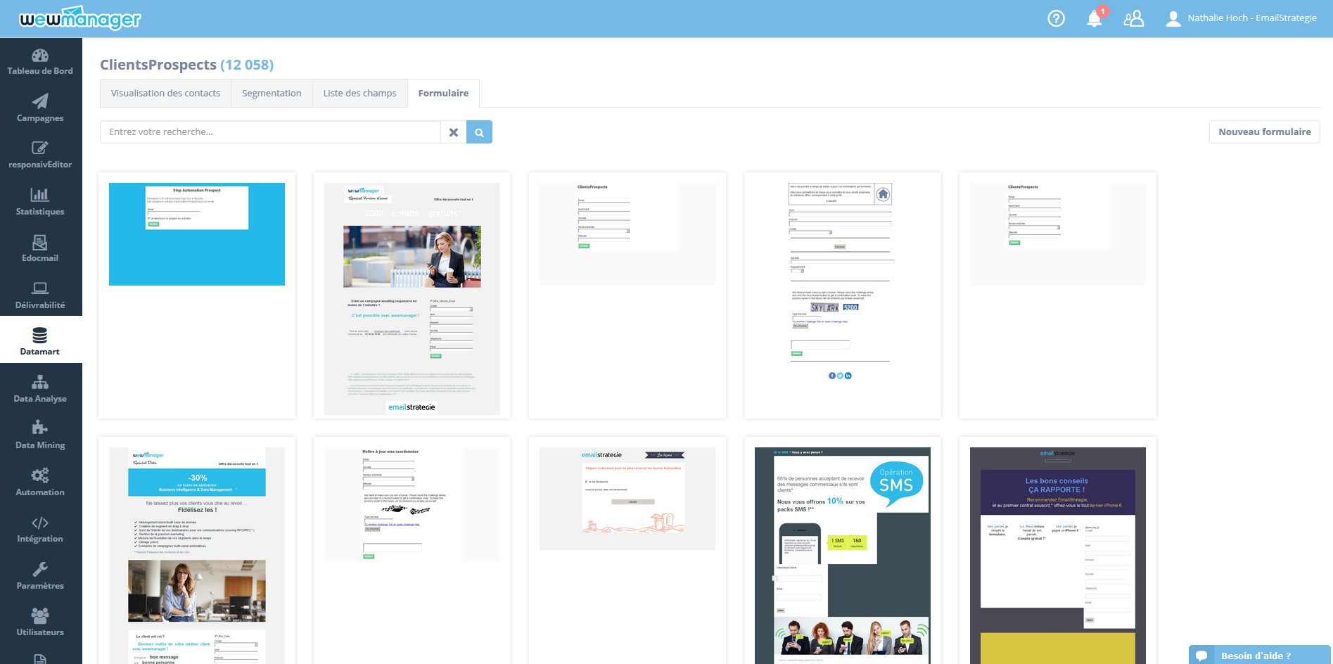 wewmanager : Gestion de Bases de Données, Formulaires, Landing Page