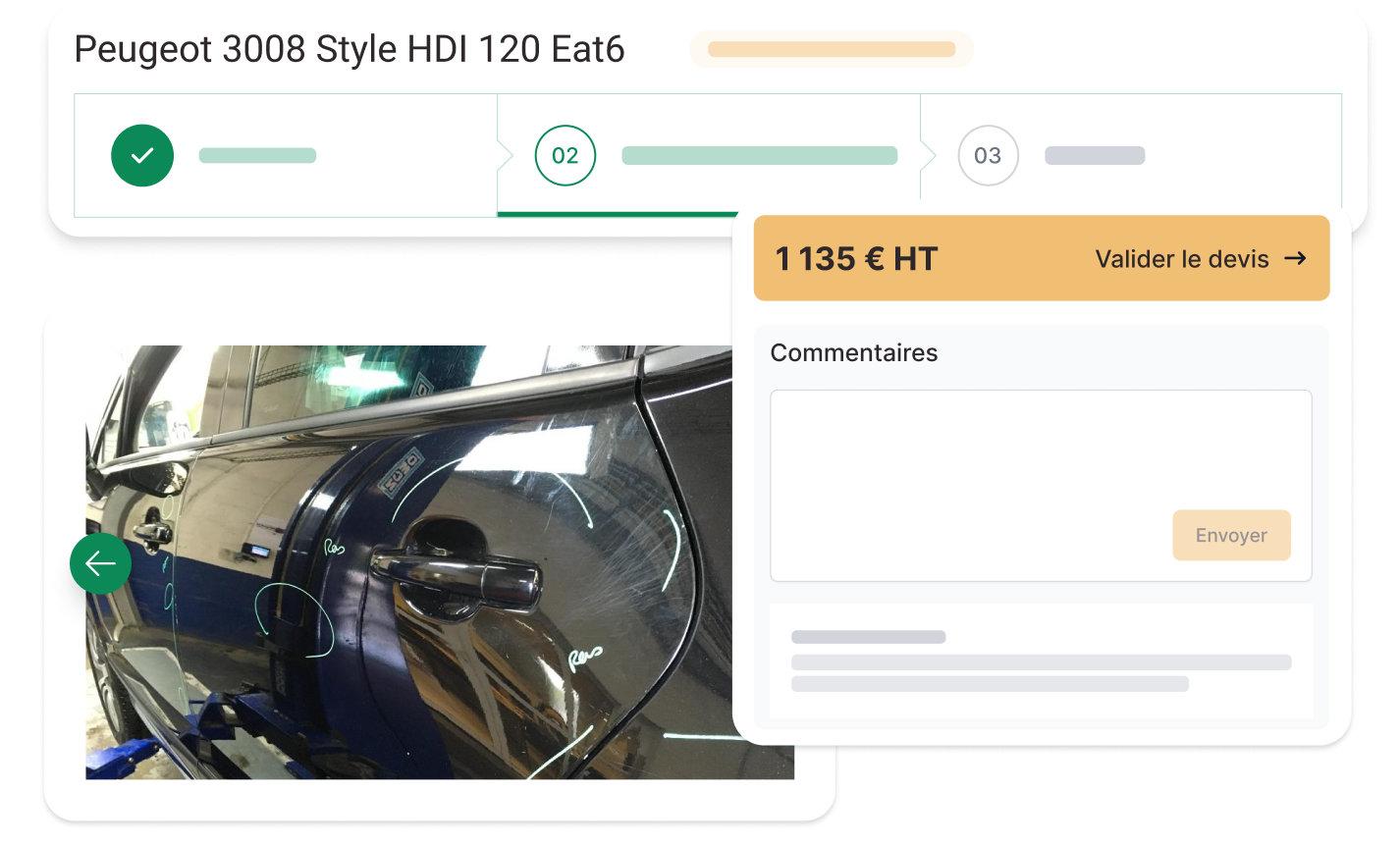 Progicar Remarket - Interface client - Validation du devis