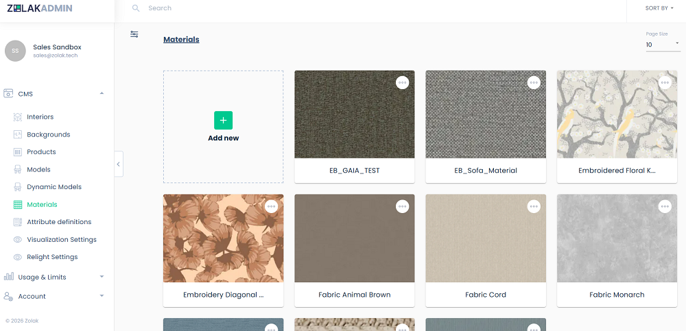 Zolak - 3D materials