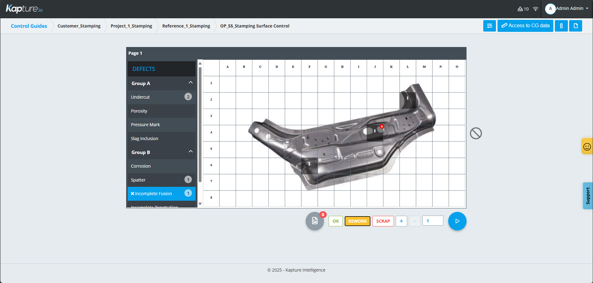 Kapture.io QMS - Defect Mapping