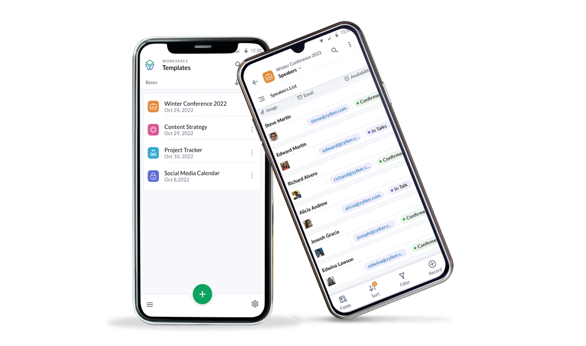 Zoho Tables - Access information on the go using the Zoho Tables mobile app.