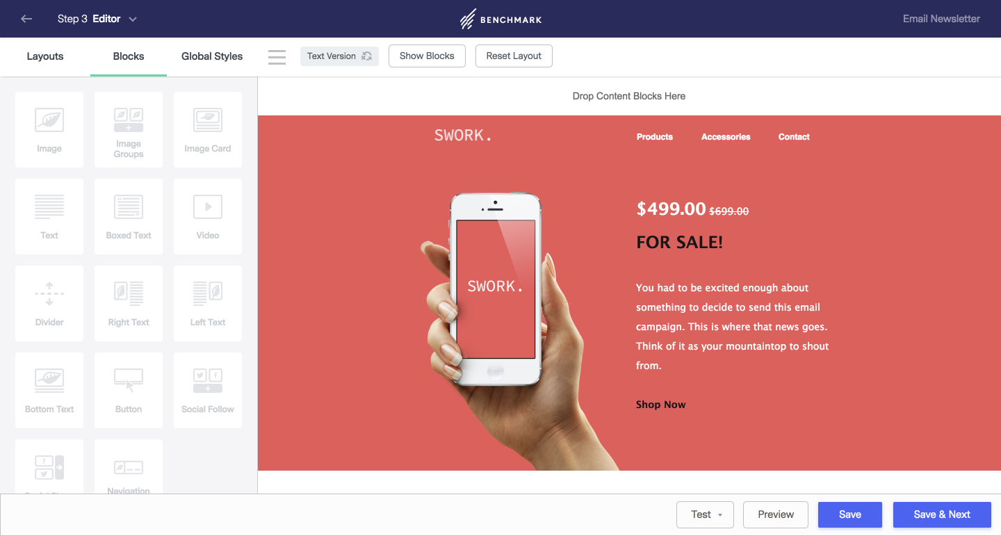 Benchmark Email - Screenshot 1