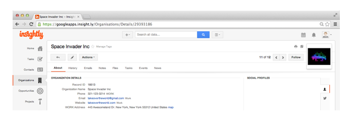 Insightly - Insightly: On-site de treinamento, suporte (telefone, e-mail, ticket), Tarefas e Notas