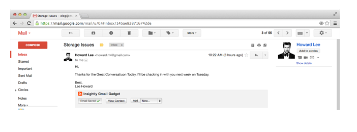 Insightly screenshot