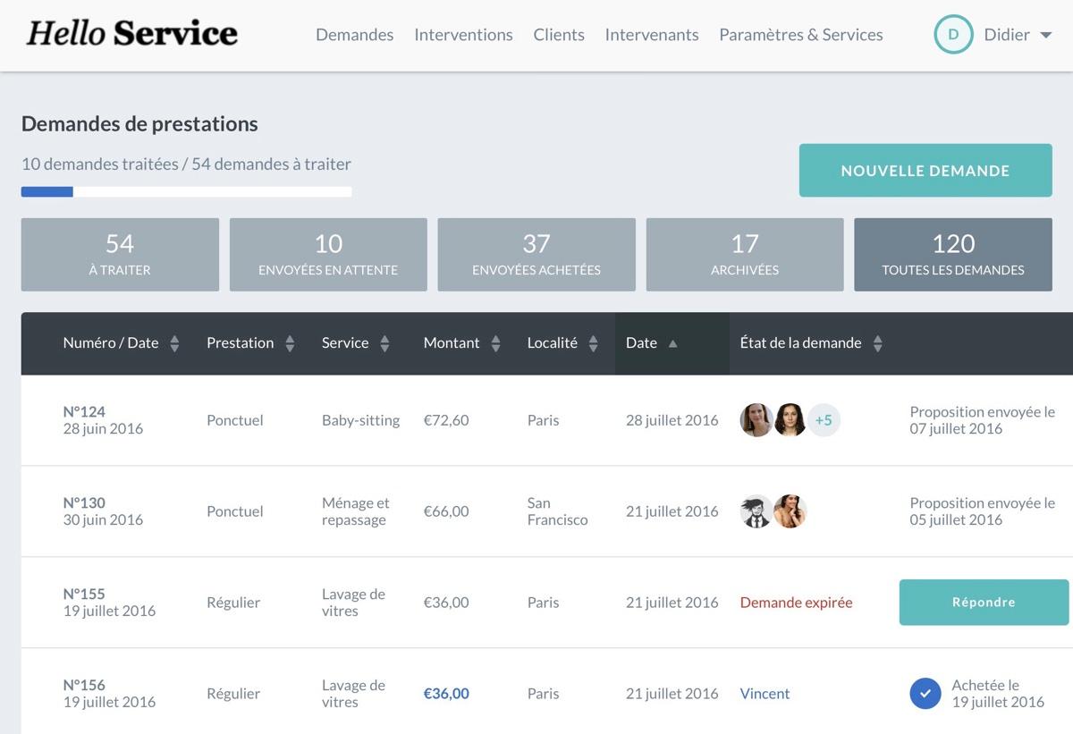 Ogust Marketplace : Demandes de prestations Ogust Marketplace : Demandes de prestations