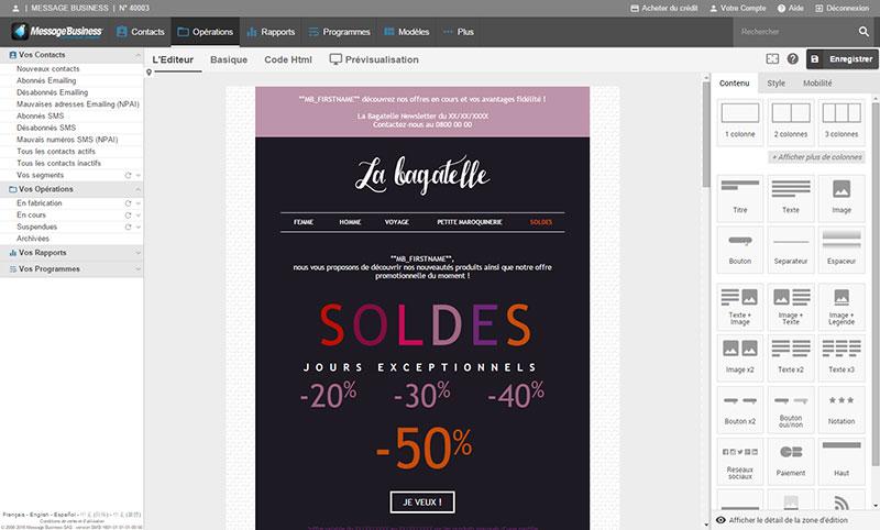 Message Business: Gestion des Newsletters, Programmation des envois, Modèles d'email Message Business: Gestion des Newsletters, Programmation des envois, Modèles d'email