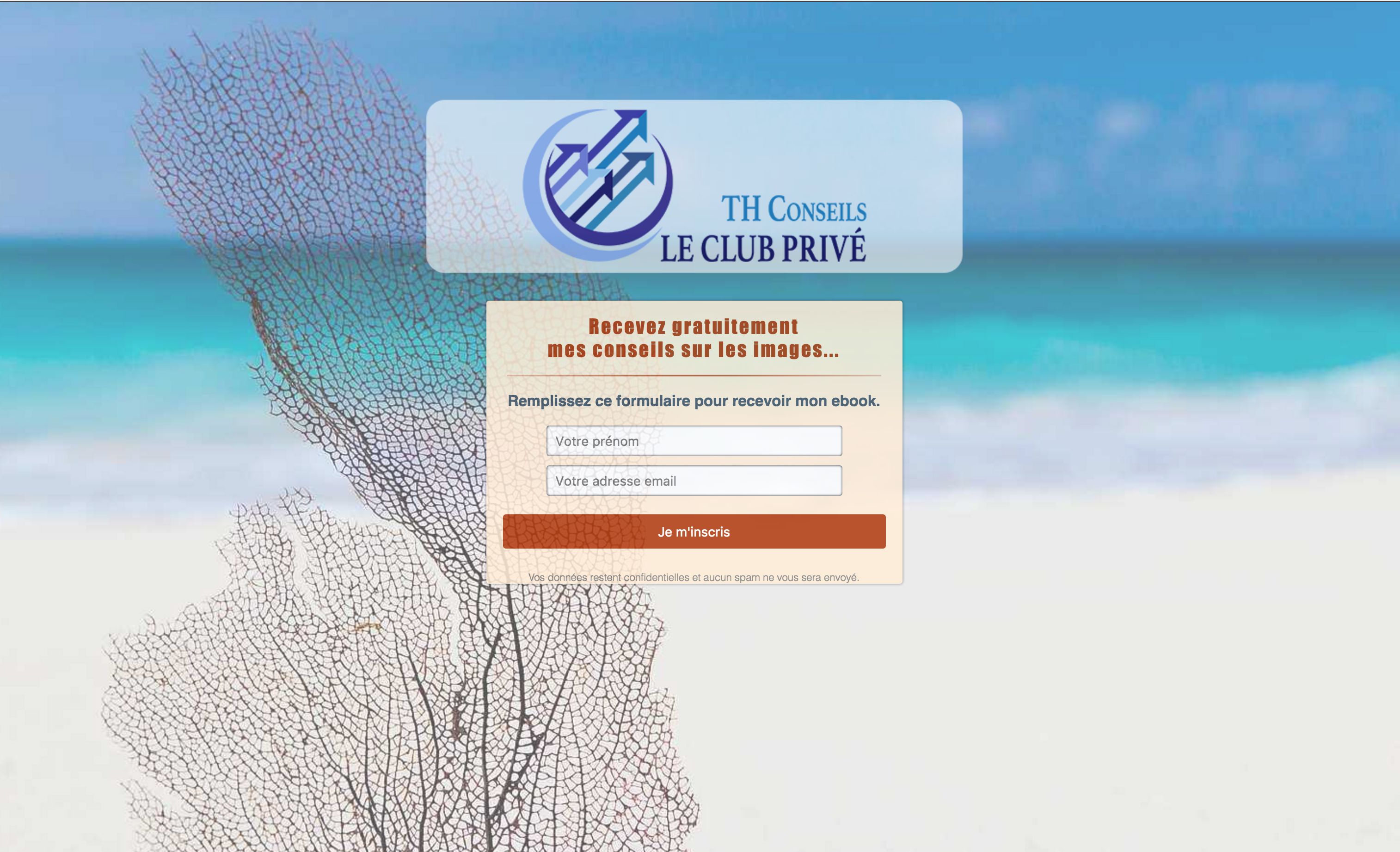 Page de capture réalisée par simple clic depuis la création d'un formulaire. Page de capture réalisée par simple clic depuis la création d'un formulaire.