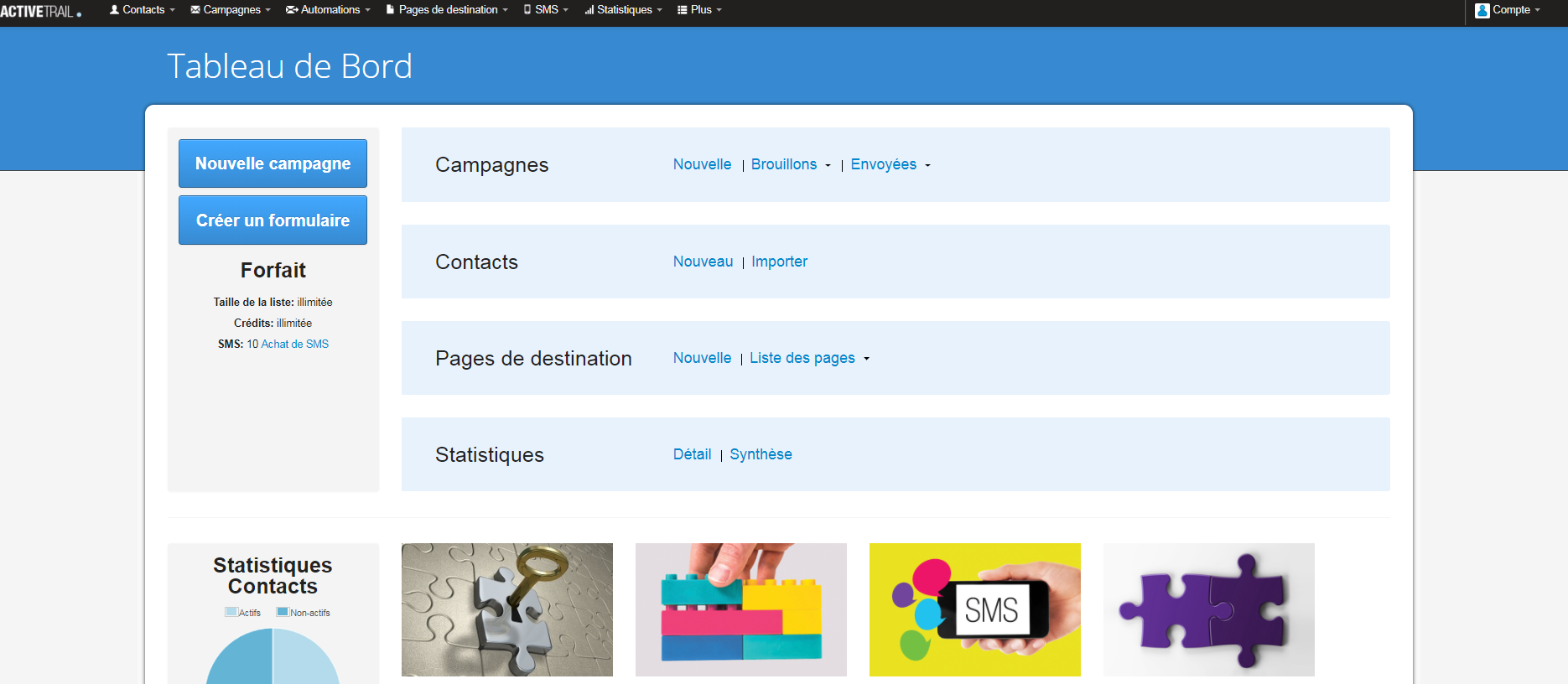 ActiveTrail - Dashboard - Conta Cliente
