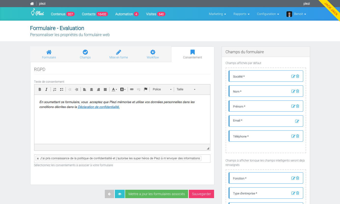 Utilisation de formulaires intelligents qui reconnaissent vos prospects pour les qualifier "au fil de l'eau" Utilisation de formulaires intelligents qui reconnaissent vos prospects pour les qualifier "au fil de l'eau"