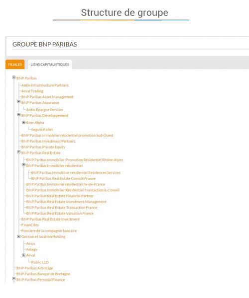 Structure d'un groupe d'entreprises dans Nomination Structure d'un groupe d'entreprises dans Nomination