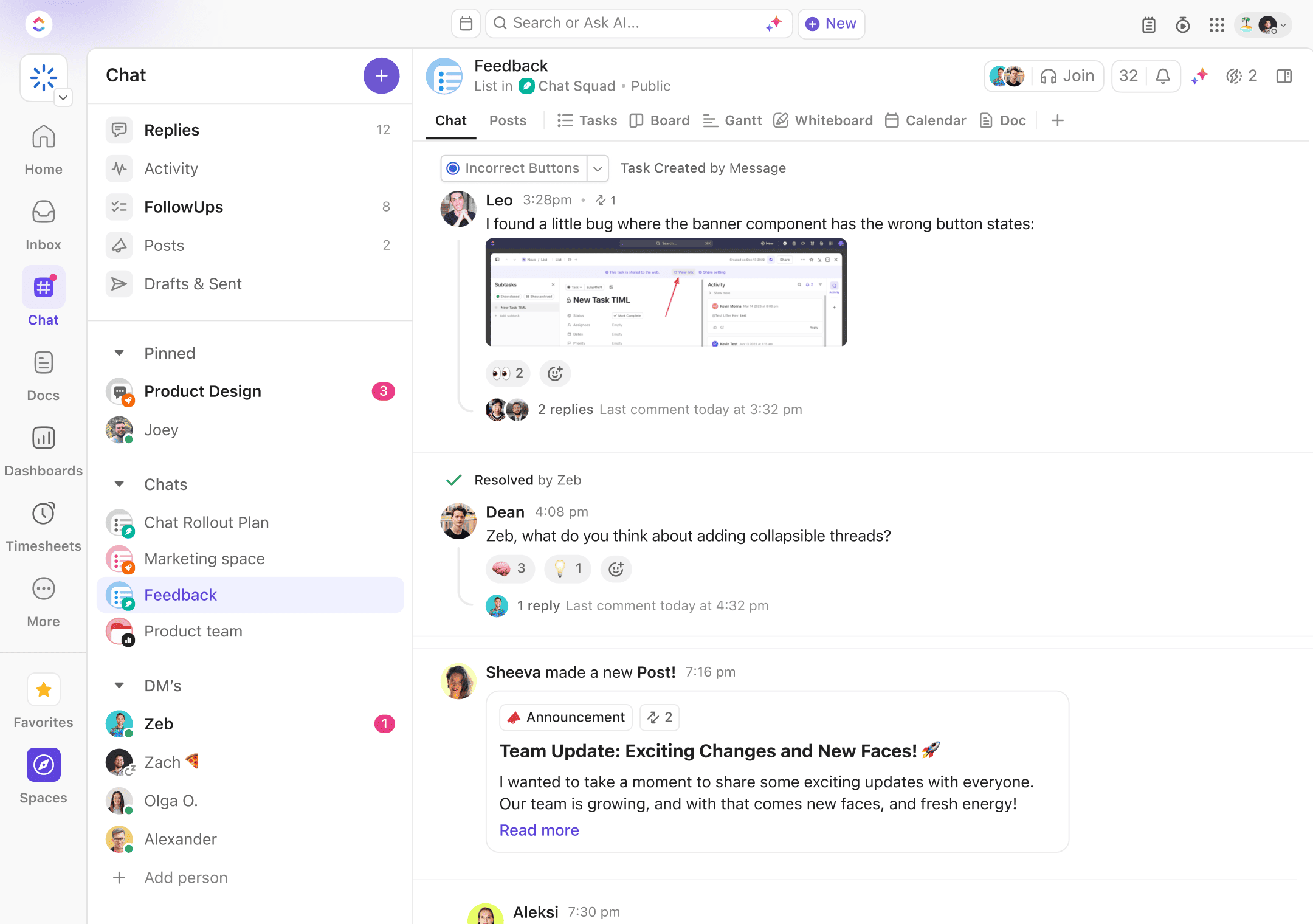 ClickUp - Chat