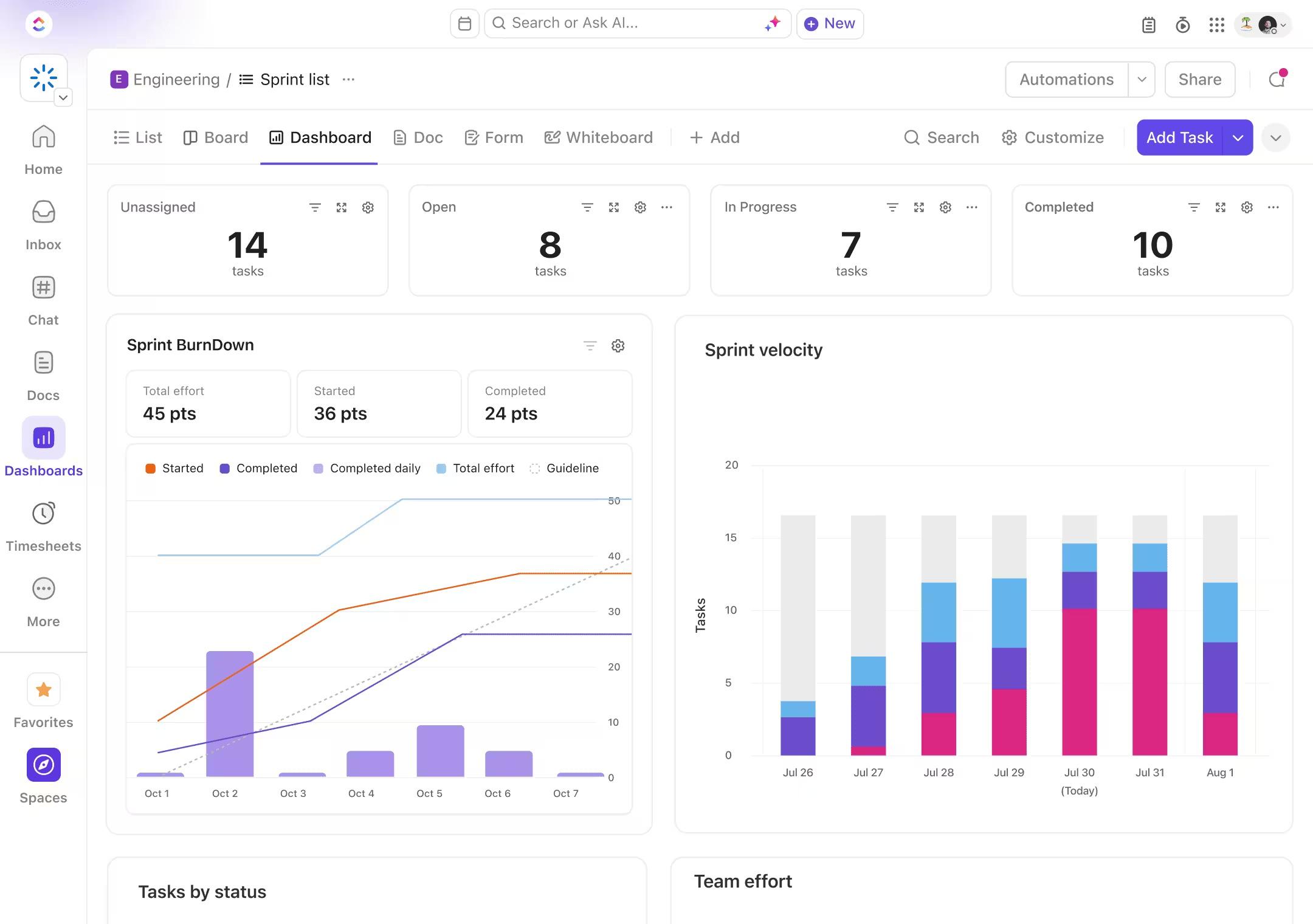 ClickUp - Dashboard