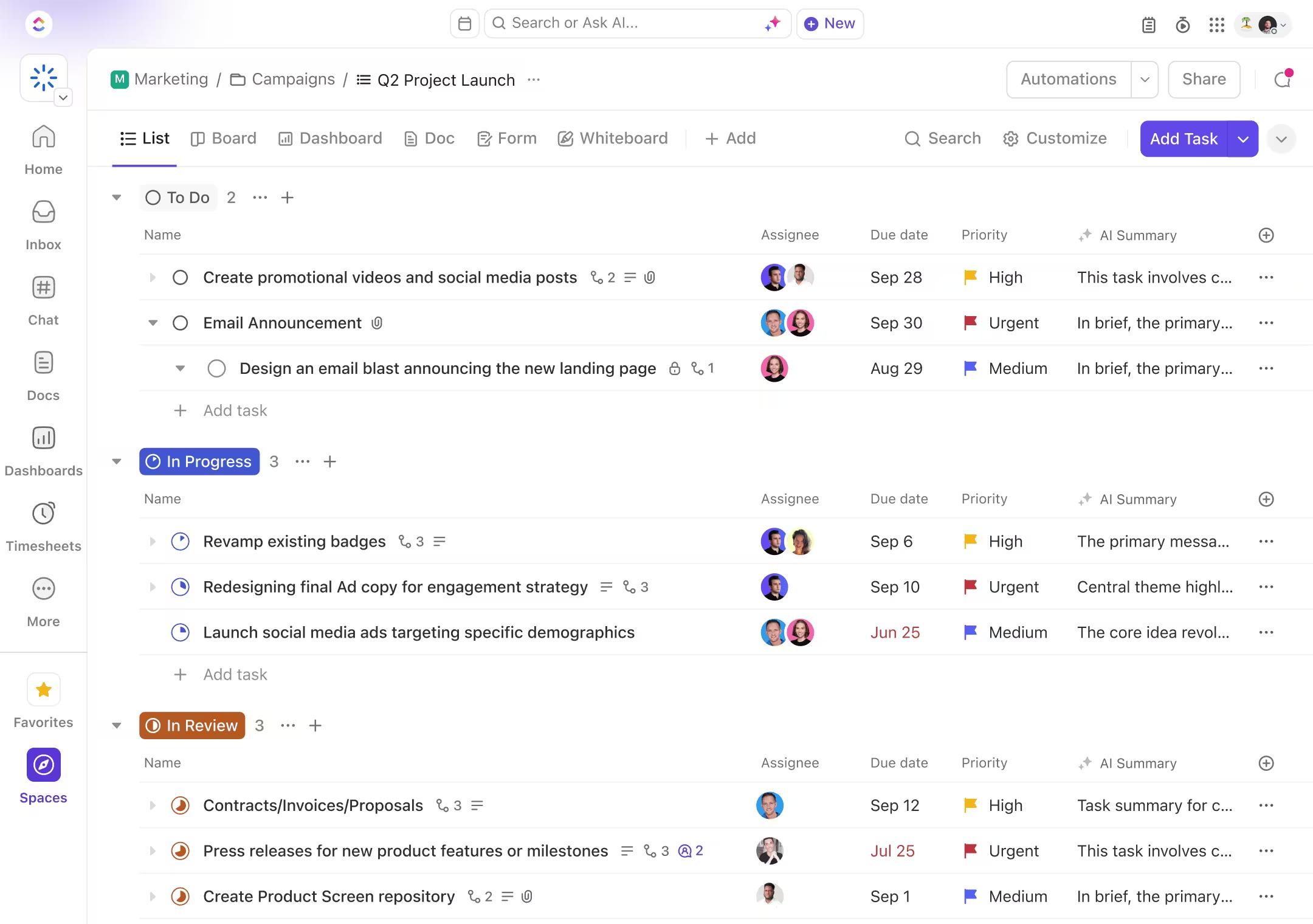 ClickUp - Projects