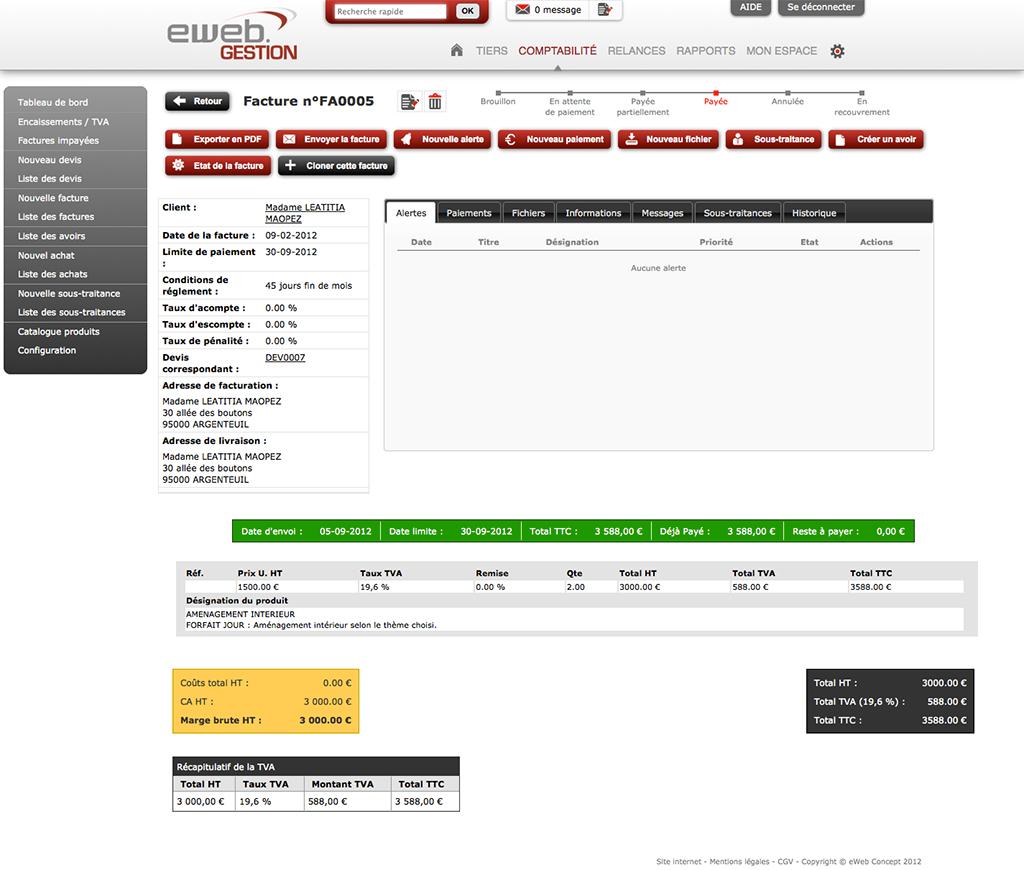 eWeb Gestion: Gestion des produits, Paiements par carte de crédit et prélèvement, Utilisateurs maximum eWeb Gestion: Gestion des produits, Paiements par carte de crédit et prélèvement, Utilisateurs maximum