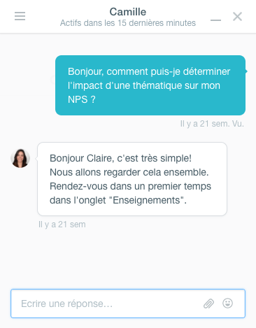 Contact avec le support par chat Contact avec le support par chat