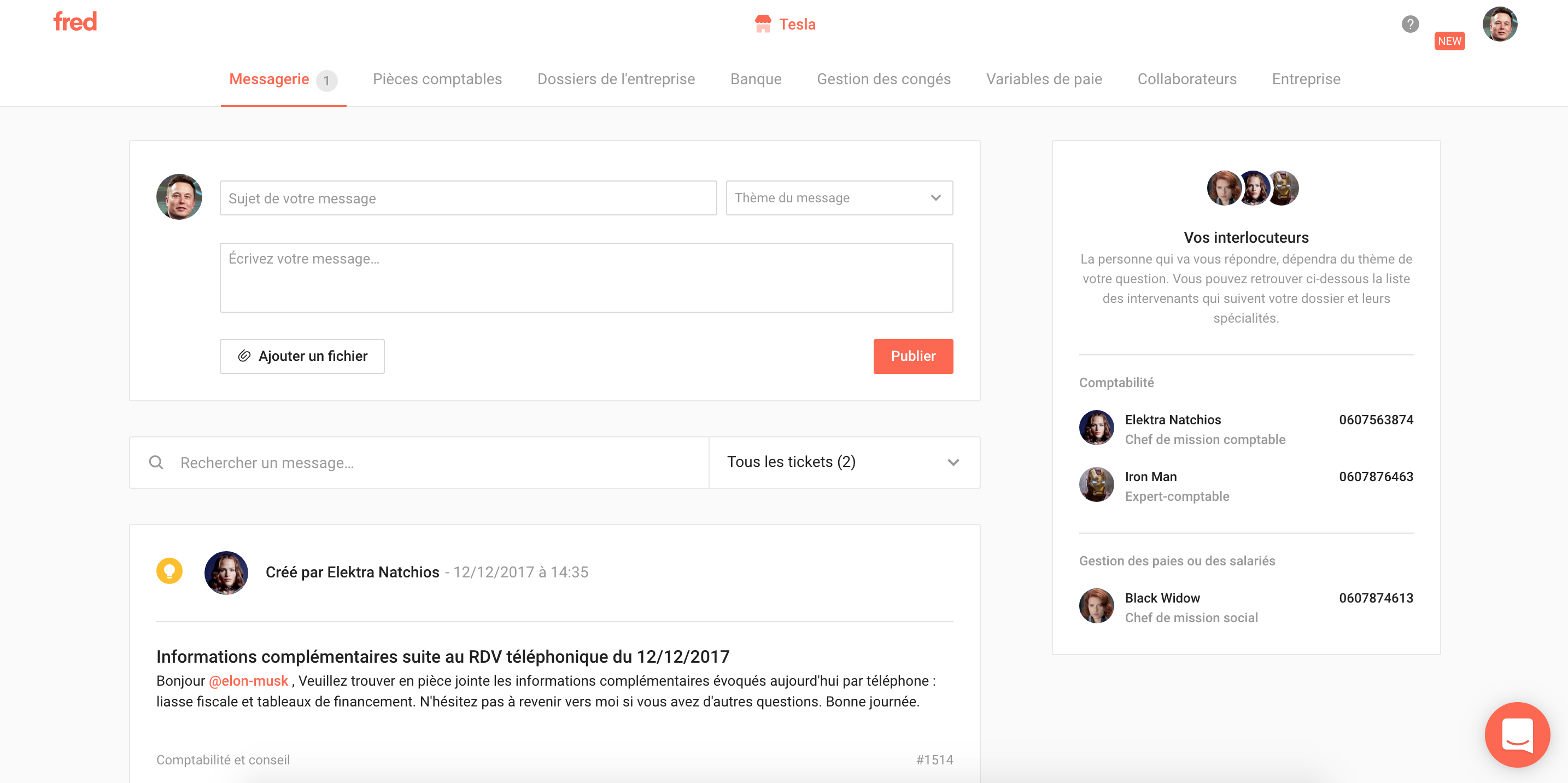 Communiquez en ligne avec votre expert-comptable et vos chefs de missions Communiquez en ligne avec votre expert-comptable et vos chefs de missions