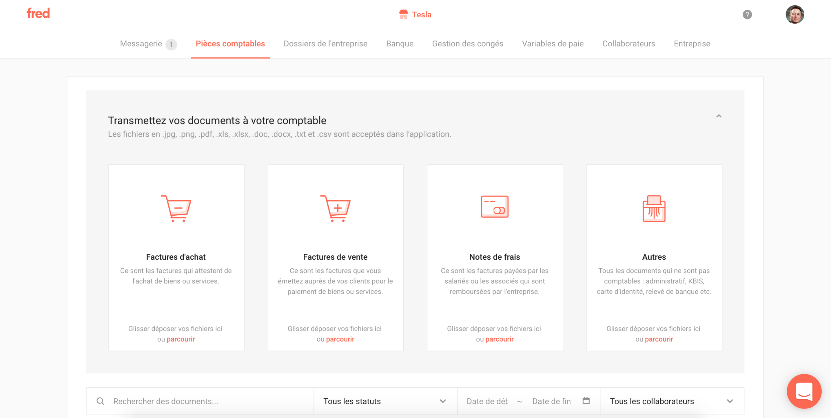 Transmission des pièces comptables avec un simple drag-n-drop. Transmission des pièces comptables avec un simple drag-n-drop.