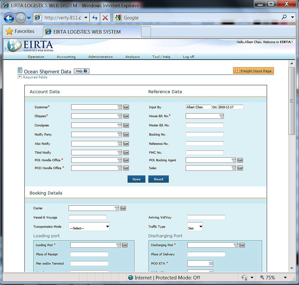 Eirta Logistics Web System-screenshot-2 Eirta Logistics Web System-screenshot-2