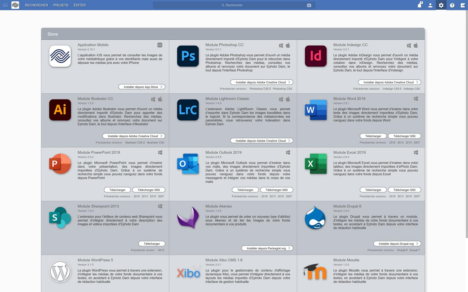 Ephoto Dam - Un store complet de plugins pour toutes vos applications métier