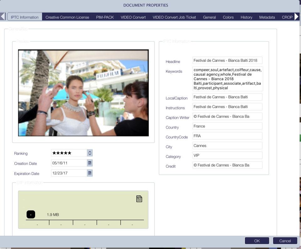 Support des métadonnées IPTC/XMP/Taxonomie Support des métadonnées IPTC/XMP/Taxonomie