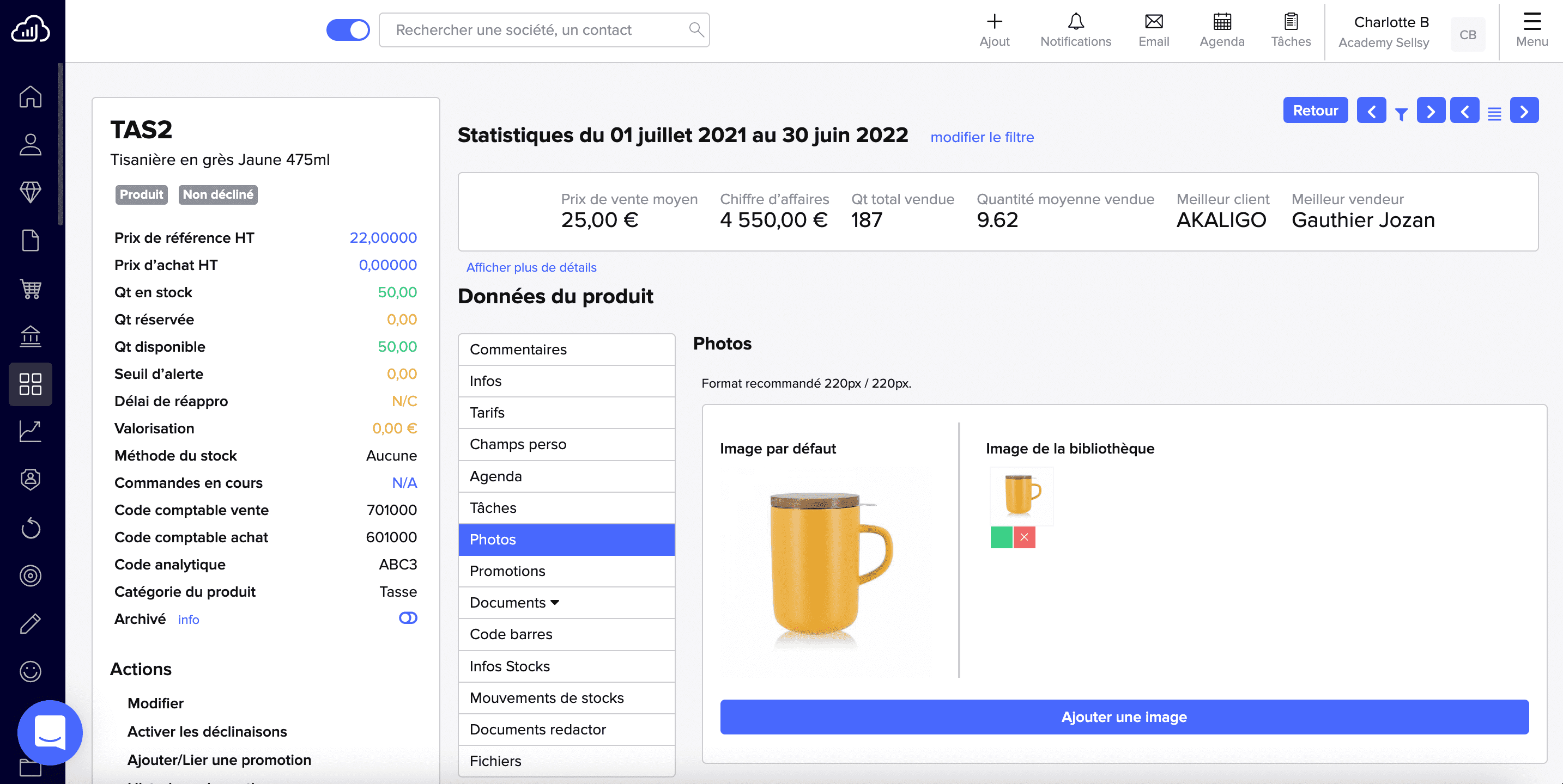 Suite CRM Sellsy-Catalogue Produit