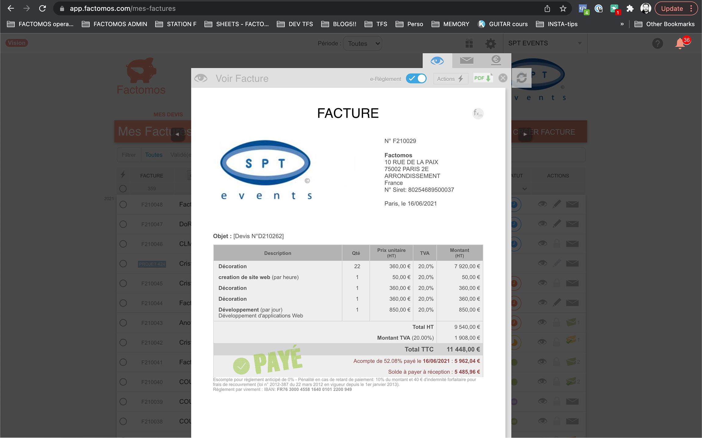 Factomos - Factomos: Secure Sockets Layer (SSL), Gestion automatique de la TVA, Gestion des entrées / sorties