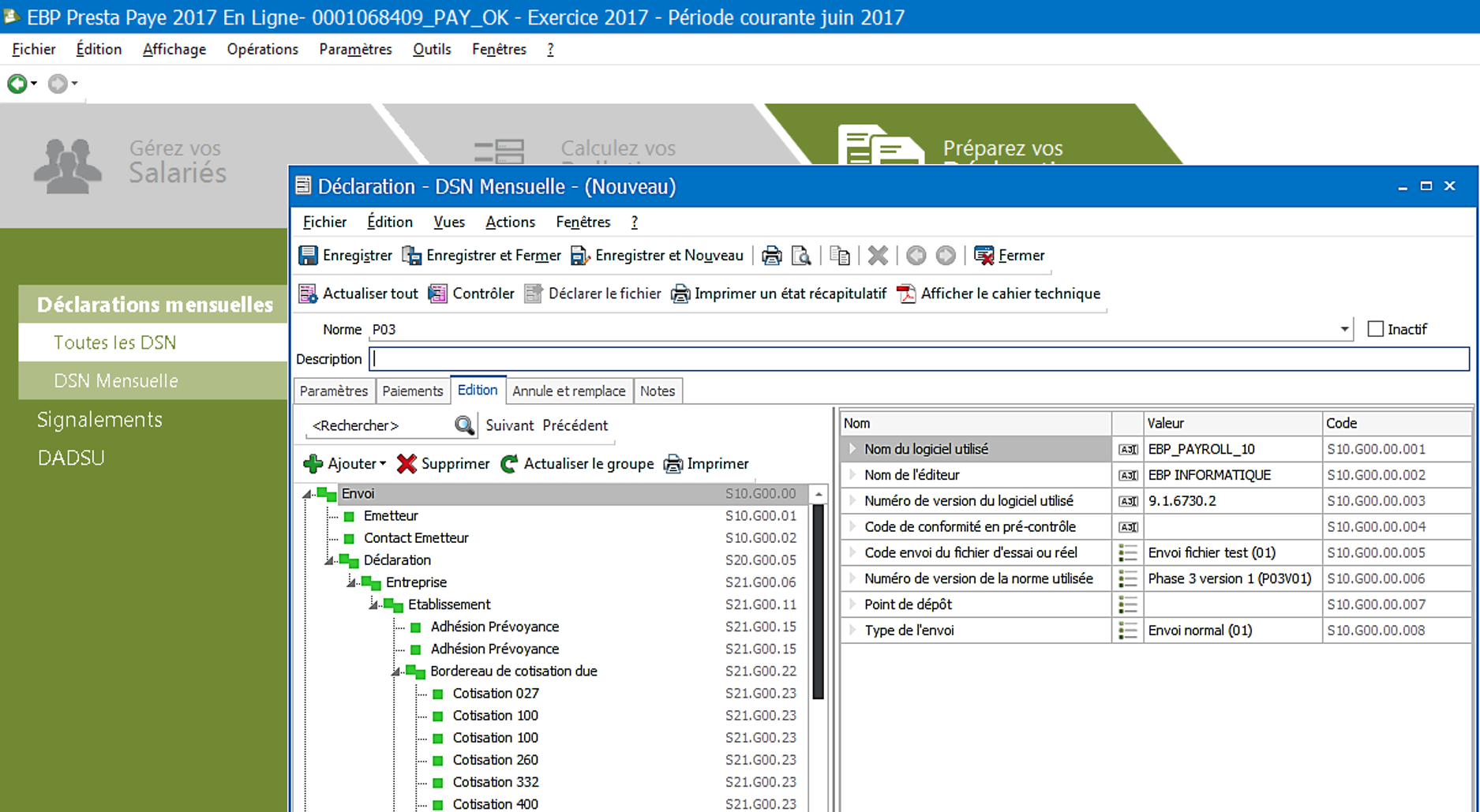 Outil intégré au logiciel permet de réaliser un contrôle de votre DSN en automatique Outil intégré au logiciel permet de réaliser un contrôle de votre DSN en automatique
